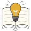 Lightbulb and open book illustration