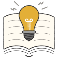 Lightbulb and open book illustration